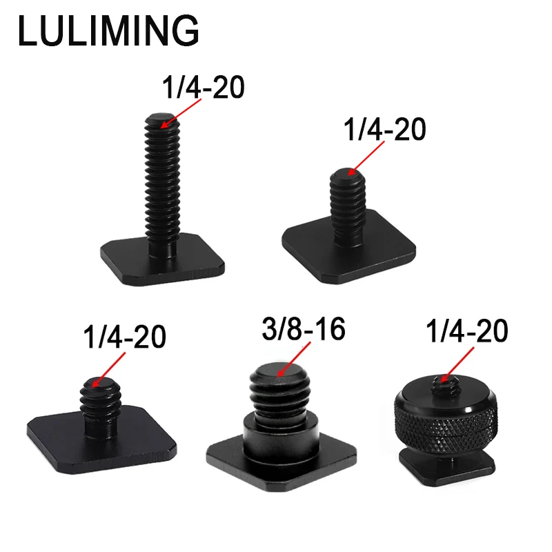 Aluminum alloy 1/4 3/8 Single-layer Hot Shoe Base Conversion Screw SLR Camera 1/4 Double-layer Hot Shoe Base Ballhead Accessory