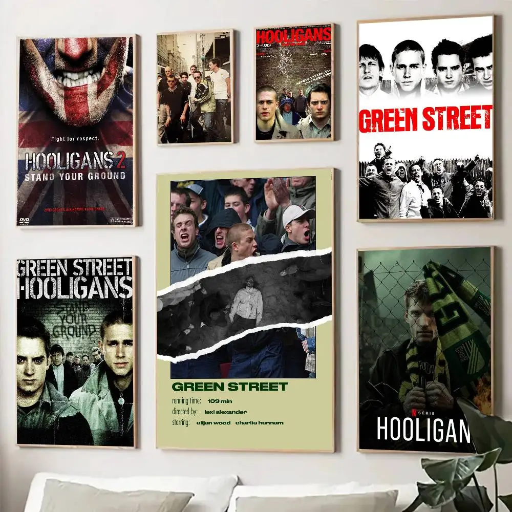 Heiße, seltene Film-Poster „Green Street Hooligans“ für Wohnzimmer, Bar, Café – Hochwertige Leinwandbilder im Vintage-Stil, Comics-Gemälde, Wandkunst für Ihr Zuhause