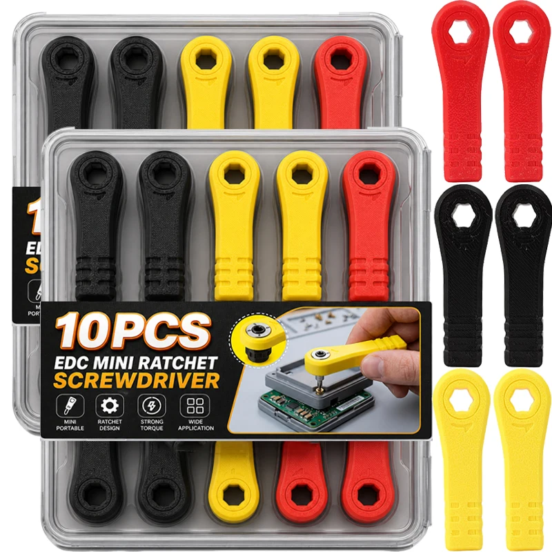 Mini Ratchet Screwdriver Hex Interface Drive Handle Effortless Turning Multi Bit Driver Electronics Watch Fix Kit Narrow Space
