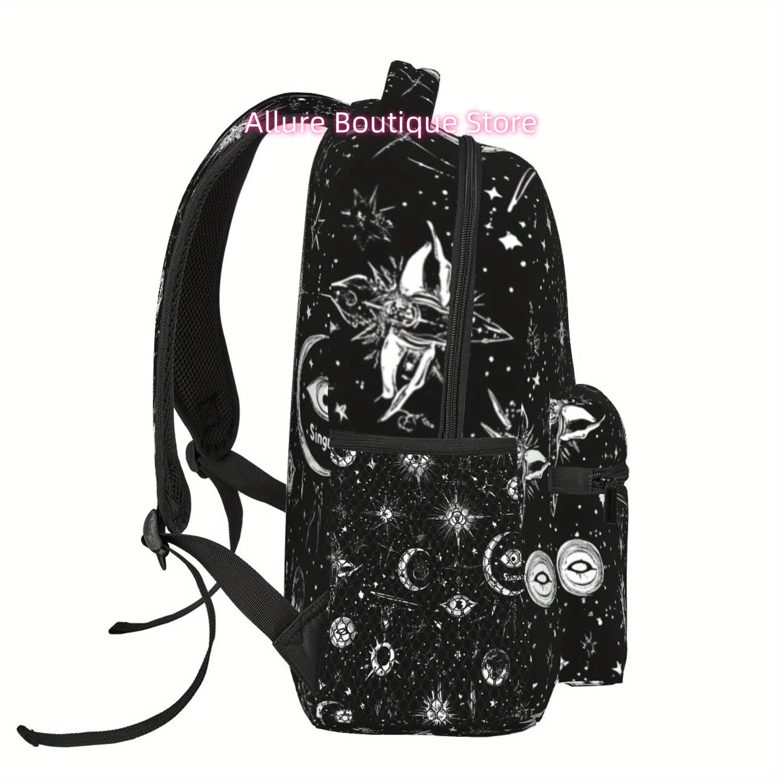 Eye Starry Sky Pattern Full Color Printing Back to School Student Backpack, Shoulder Strap Back and Waist Protection Design Back