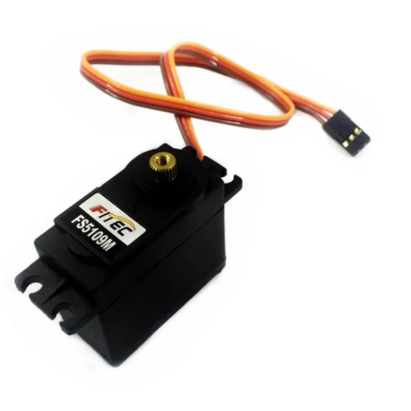 Servomotor de robot estándar FS5109R de 360 grados, rodamiento de bolas de rotación continua de 9kg, certificado RoHS, unisex, para juguetes de radiocontrol