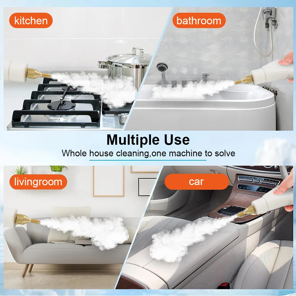 Steam Cleaner 2500W High Pressure Steam Cleaner Handheld High Temperature Steam Washing Machine for Home Kitchen Car Vehicle