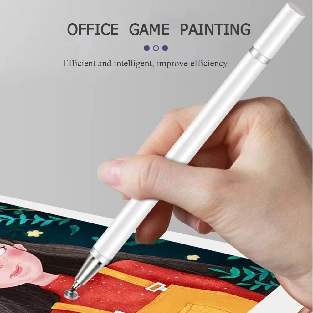 2 In 1 Stylus Pen For Cellphone Tablet Capacitive Touch Pencil For Iphone Samsung Universal Android Phone Drawing Screen Pencil