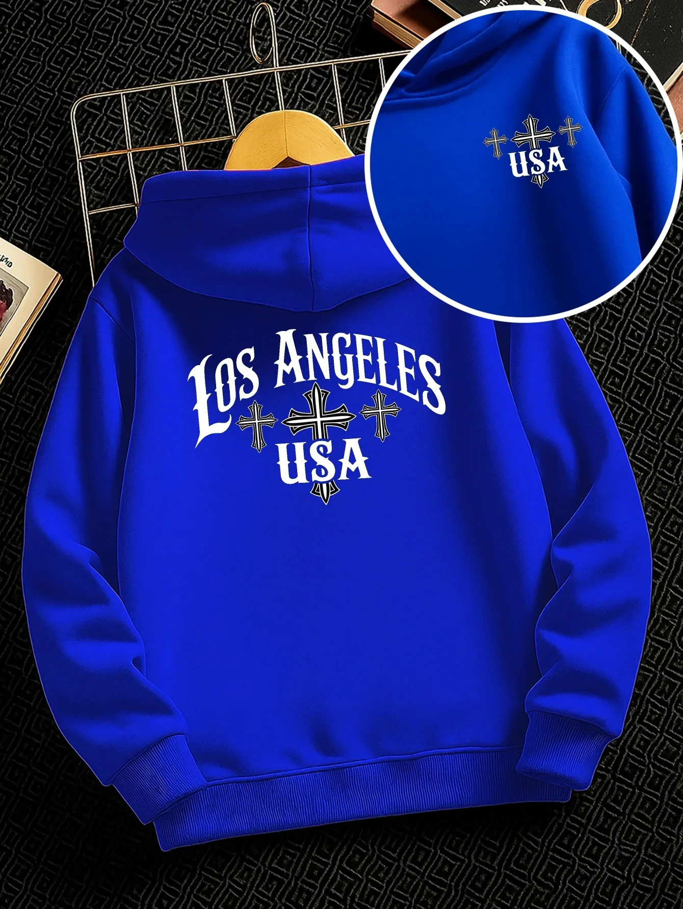 TZ1 Los Angeles Hoodie for Boys and Girls – Double-Sided Print; New Autumn/Winter Street-Style Kids' Hoodie