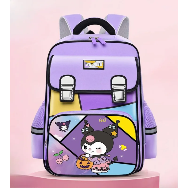 Sanrio Kulomi Cartoon Borsa Comfort Ridge per bambini Cute Melody Zaino riflettente notturno leggero e impermeabile per ragazze