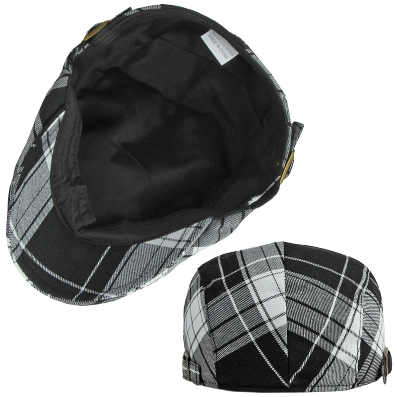 Sombrero de boina informal para hombre y mujer, gorra plana de espiga, sombrero delantero británico, negro, amarillo, rosa, visera de pintor, gorra