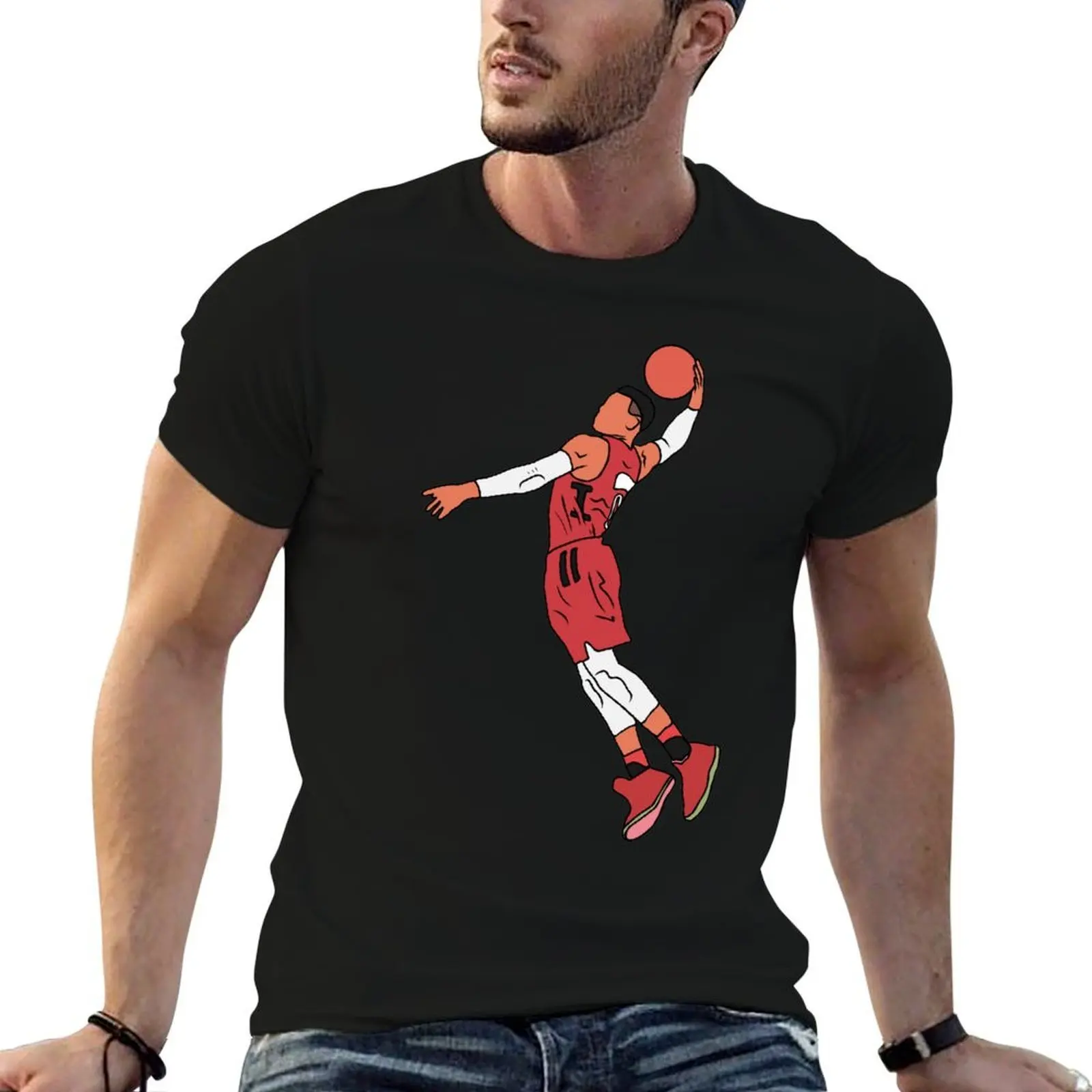 Russell Westbrook Rockets Dunk T-Shirt tshirts personalised Blouse shirts graphic tee men