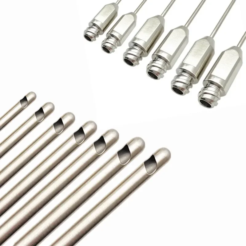 Liposuction Cannulas Single Hole Cannula Oblique /Incision Hole Stainless Steel Fat Harvesting Cannula Fat Transfer needle