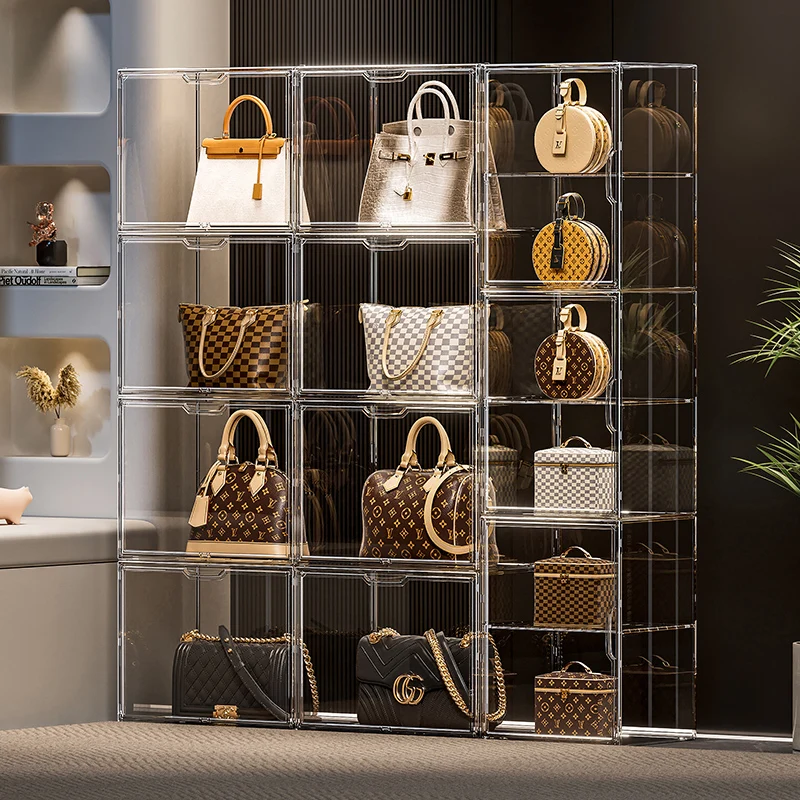 Acrylic storage boxes, transparent acrylic boxes, shoe boxes, blind boxes, display boxes, bag storage, figurine display cabinets