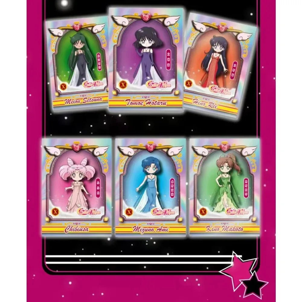 Tarjeta de colección Sailor Moon, batalla mágica, chica, protagonista de Anime, fondo de estrella, serie de tarjetas, regalos creativos favoritos para fanáticos, juguetes