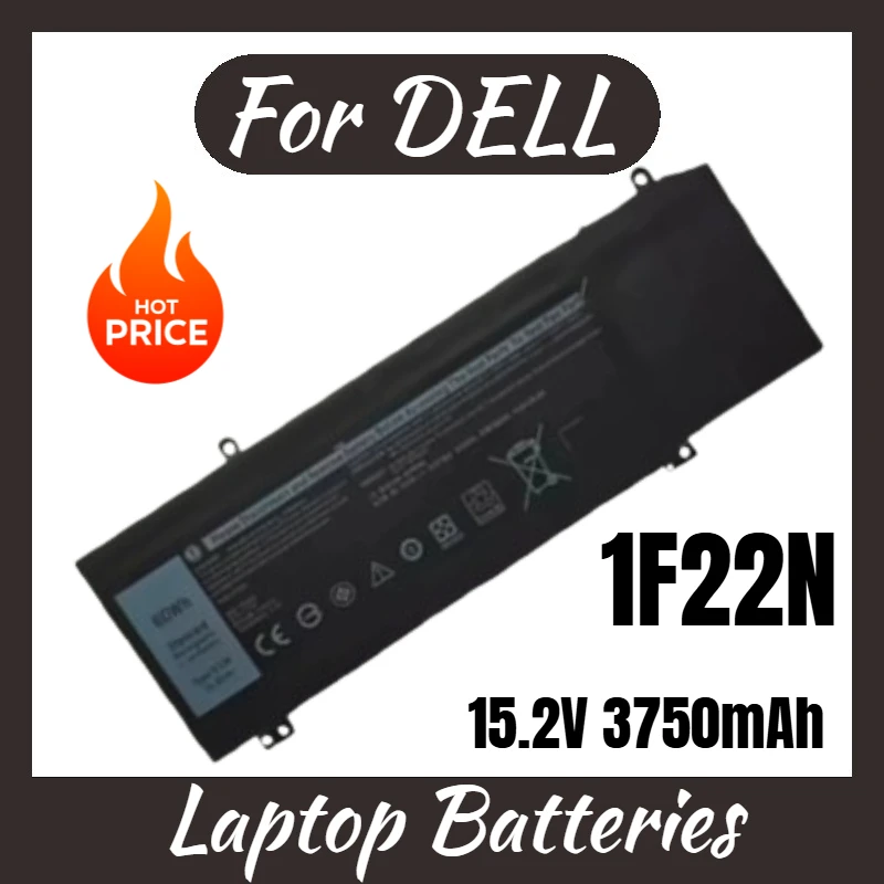 

1F22N Laptop Battery 15.2V 3750mAh for DELL ALIENWARE 2018 Orion P82F P40E P79F P37E M15 M17 Inspiron G5 5590 G7 7590 7790