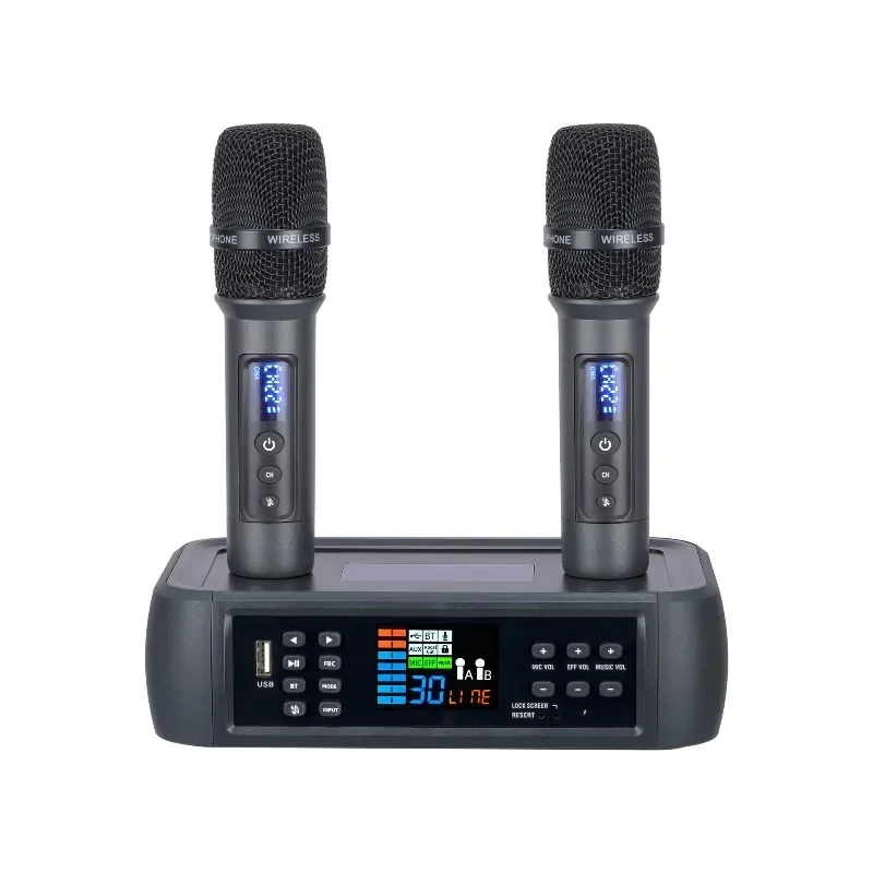 Universal with anti-howling reverb Bluetooth wireless microphone microphone singing home entertainment