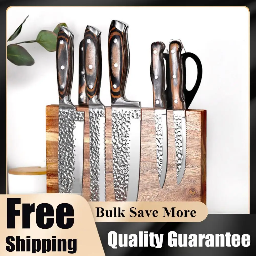 

Magnetic Universal Knife Stand Knife Display Rack Knife Set Holder Stand for Kitchen Counter Multifunctional Storage