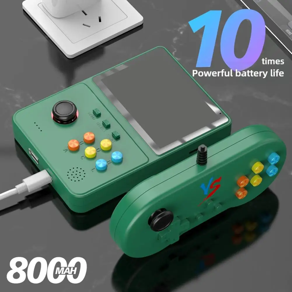 For X5 New Joystick Handheld Game Console 32GB Children's Nostalgic Arcade Power Bank Game Handheld Console 1/2 Player Version