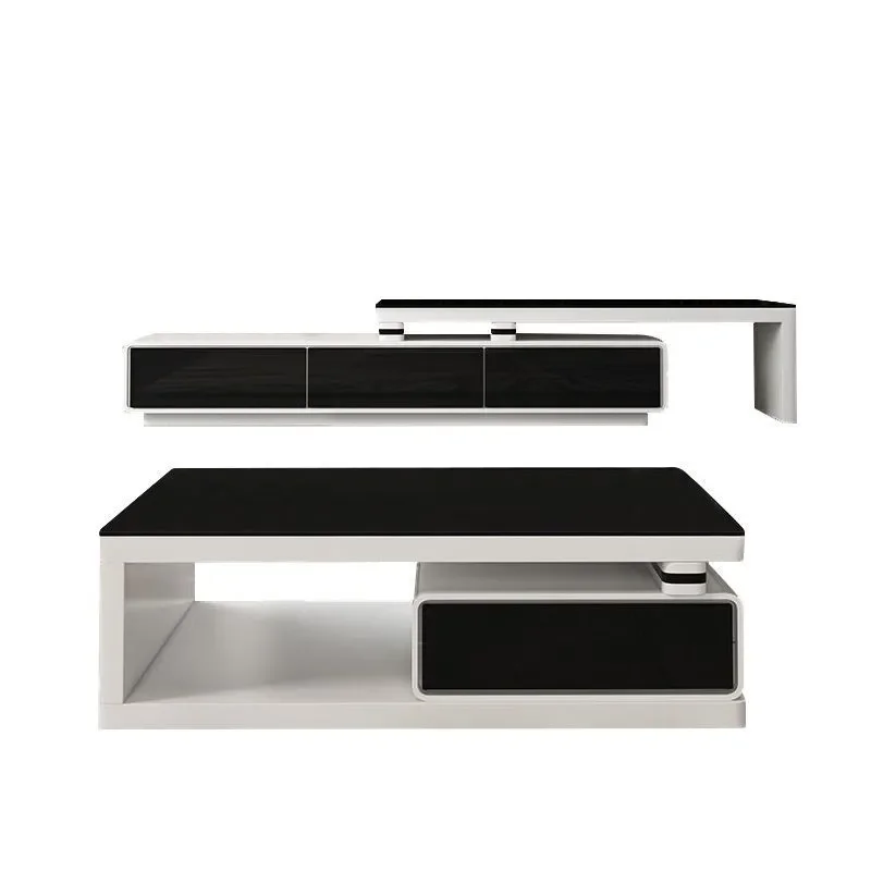 Italian Style Sintered Stone Coffee Table and TV Stand Combo Modern Small Apartment Living Room Furniture Set Space Saving