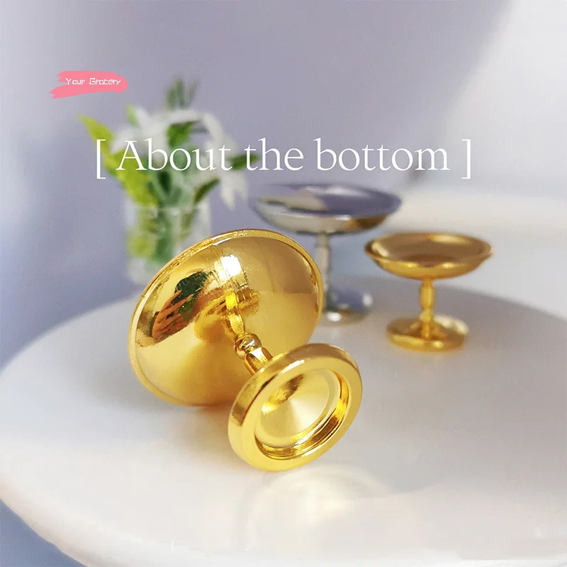 مصغرة المعادن الفاكهة صينية للوجبات الخفيفة كعكة صينية لعبة لدمية ديكور لهجات واقعية الغذاء المنمنمات لبيوت الدمى مقياس 1:12