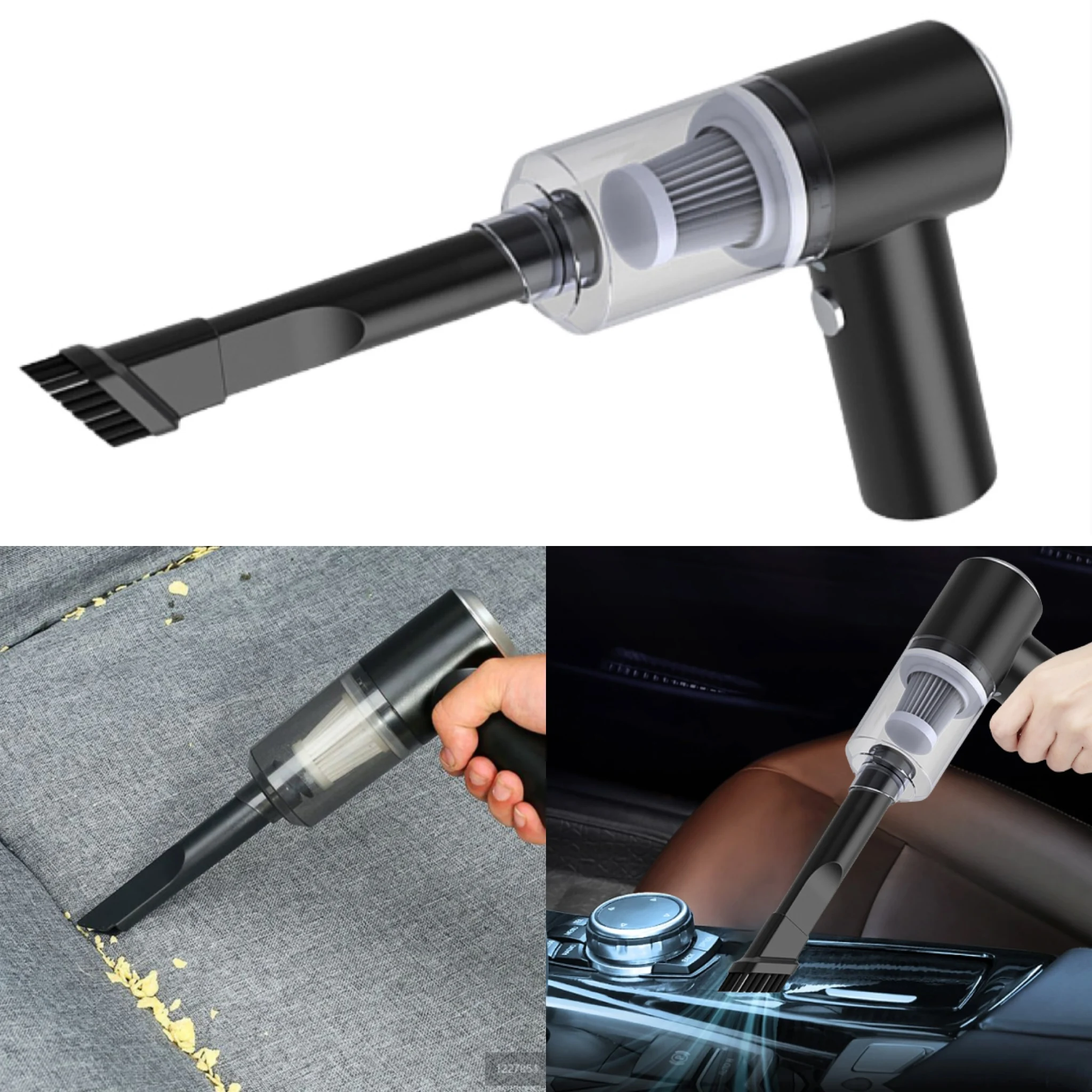 مكنسة كهربائية صغيرة محمولة ، طاقة عالية ، إزالة غبار قوية ، أداة تنظيف منزلية تلقائية للسيارة ،