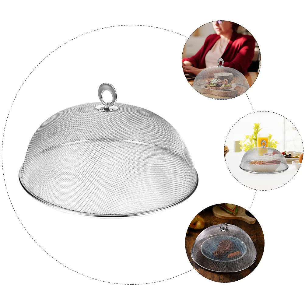 شبكة غطاء للطعام الفولاذ المقاوم للصدأ حامي قبة خيمة غطاء طاولة الطعام للفواكه الطازجة وجبات خفيفة المشروبات النباتات في الهواء الطلق #4