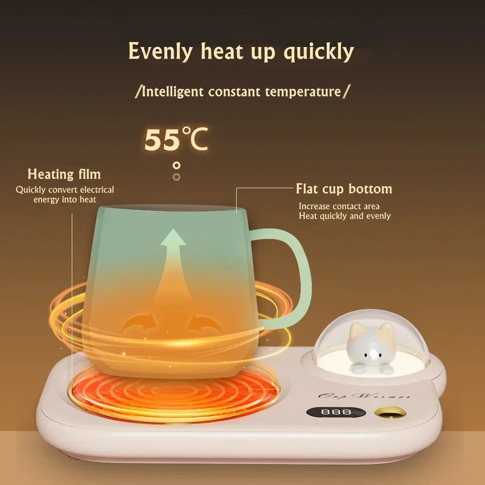Подогреватель чашек, коврик для кружки для напитков, сохраняющий напиток, теплый нагреватель, нагревательная подставка для кофе, чая с молоком, 220