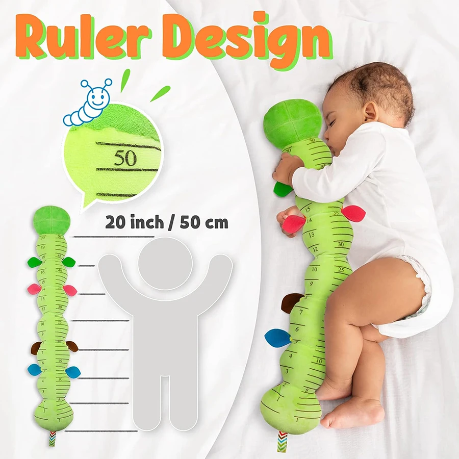 Brinquedos do bebê musical caterpillar infantil brinquedo de pelúcia com chocalhos crinkle brinquedos sensoriais macios recém-nascidos meninos meninas 0 3 6 12 meses