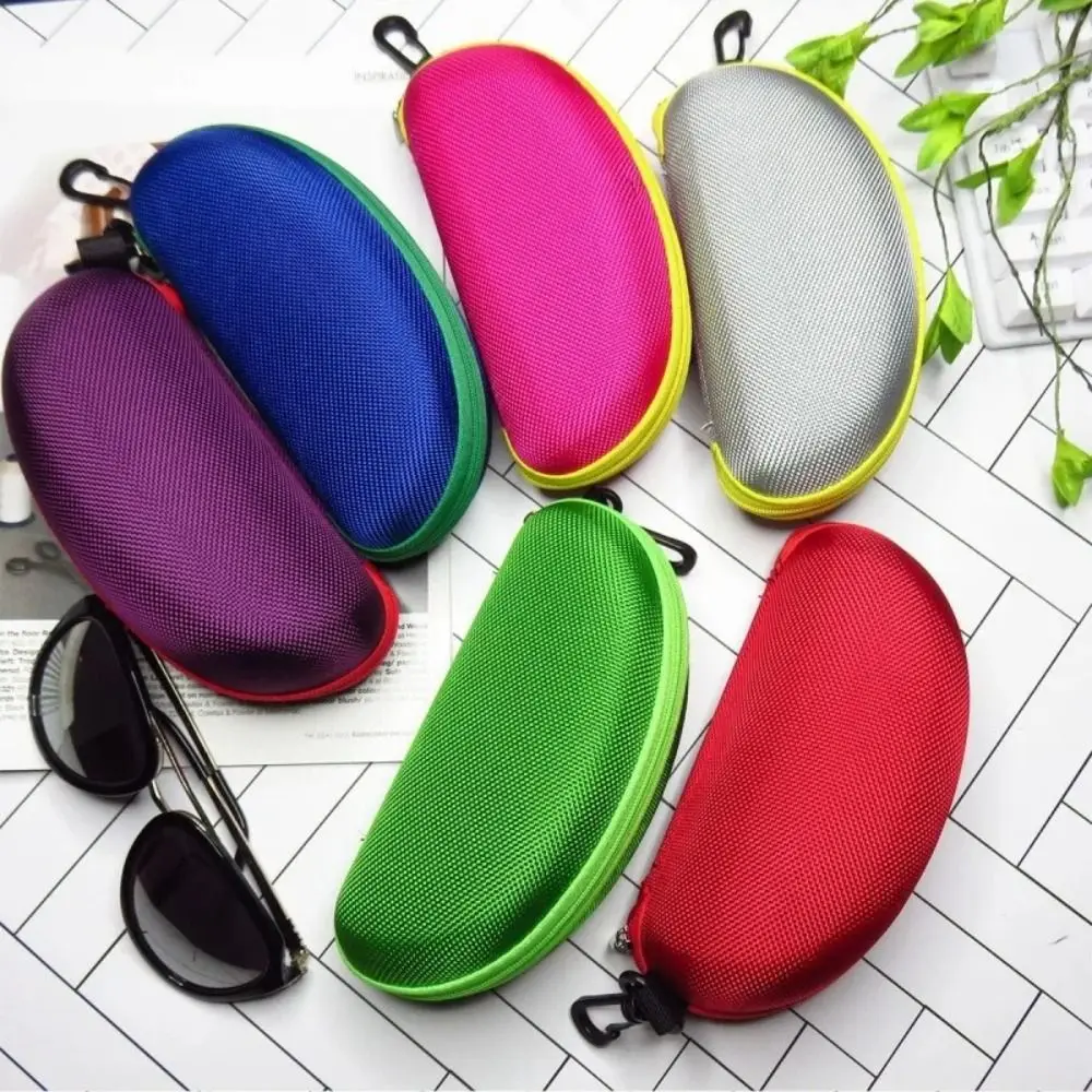 

Fashion EVA Glasses Case Colorful Hard Shell Sunglasses Hard Case Carabiner Hook Zipper Eyeglasses Holder Travel Use