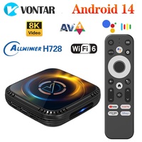 VONTAR H728 TV Box Android 14 Allwinner H728 Octa Core Cortex A55 Support 8K Video 4K@60fps 1000M LAN Wifi6 BT With Cooling fan