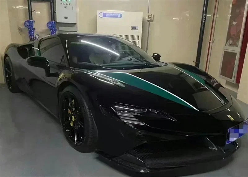 Trockene Kohlefaser 2020 bis 2022 Ferrari SF90 OEM-Stil Frontdiffusorlippe passend für SF90 Frontlippe Body Kit