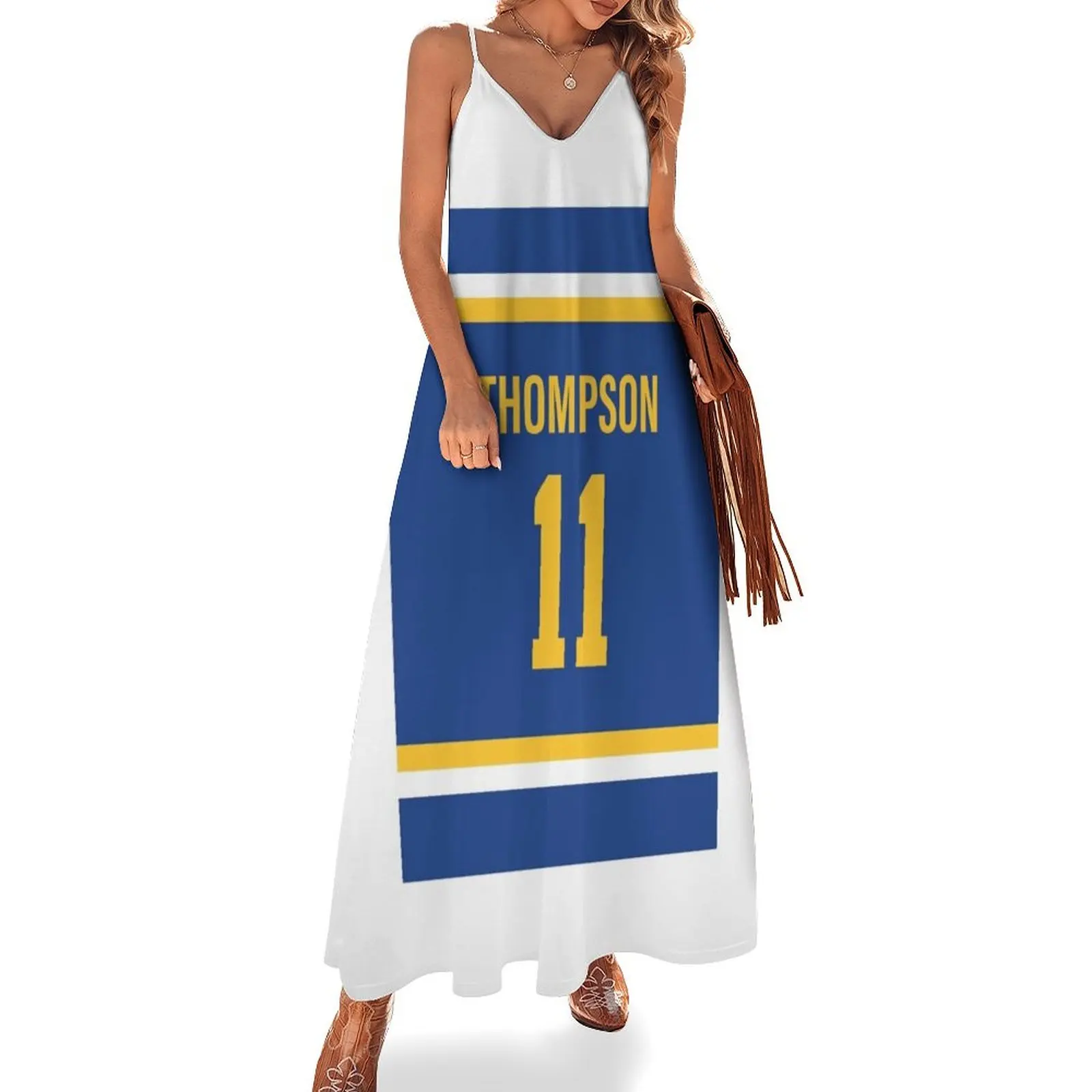 

Klay Thompson Jersey Sleeveless Dress beach dress purple dress women party dresses