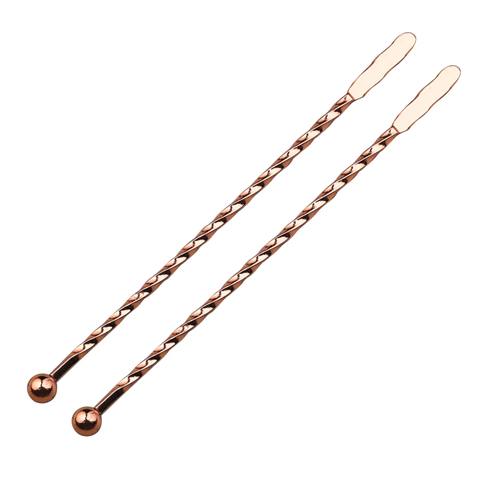 

10 Pcs Steel Drink Stirrer Cocktail Sticks Shaker Swizzle Stirring Rod Bar Tools Kitchen Barware