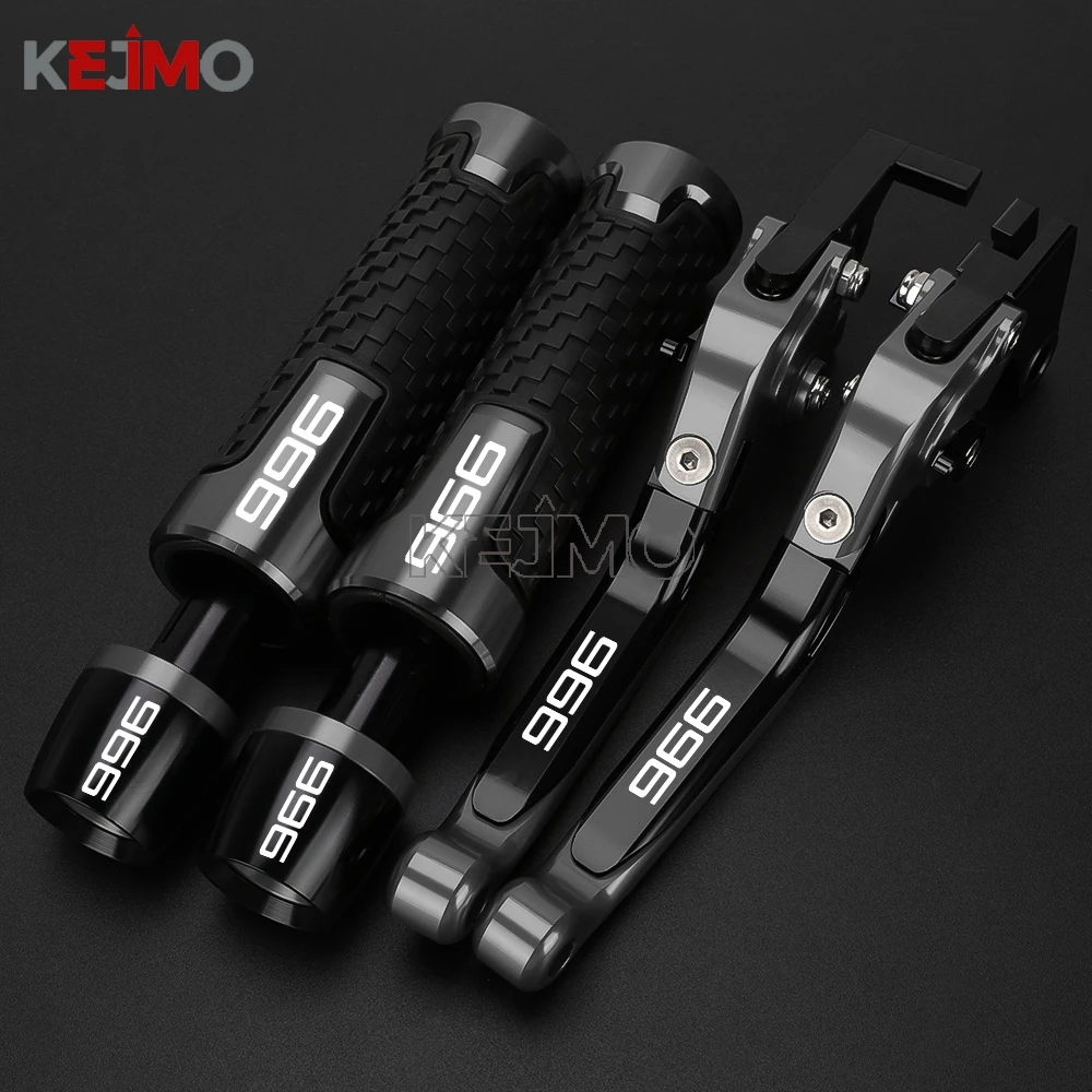 

For Ducati 996 996B 996SPS 996R Aluminum Motorcycle Adjustable Brake Clutch Levers Handlebar Grips Ends 1999 2000 2001 2002 2003