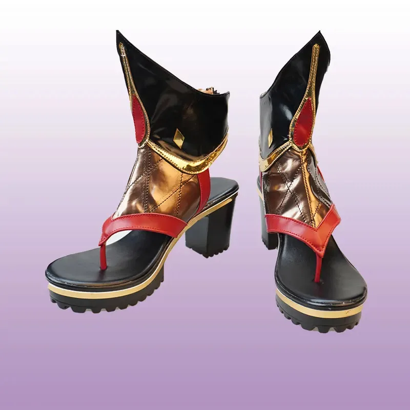 New Cosplay Boots Game Genshin Impact Kuki Shinobu Shoes Halloween Party Costume Accessories Custom Made view 4
