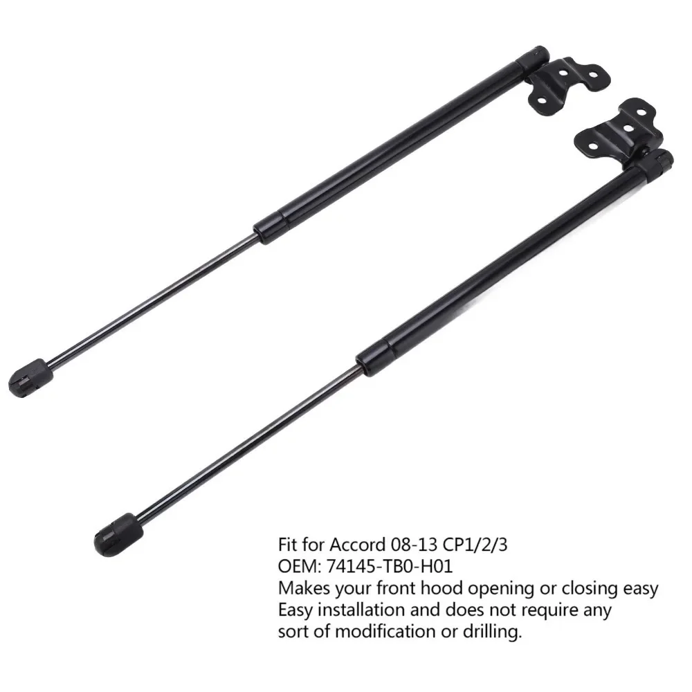 1Pair of Hood Front Lift Support Strut Prop Rod Shock Damper Arm R/L Fit for Accord 08-13 CP1/2/3 74145-TB0-H01