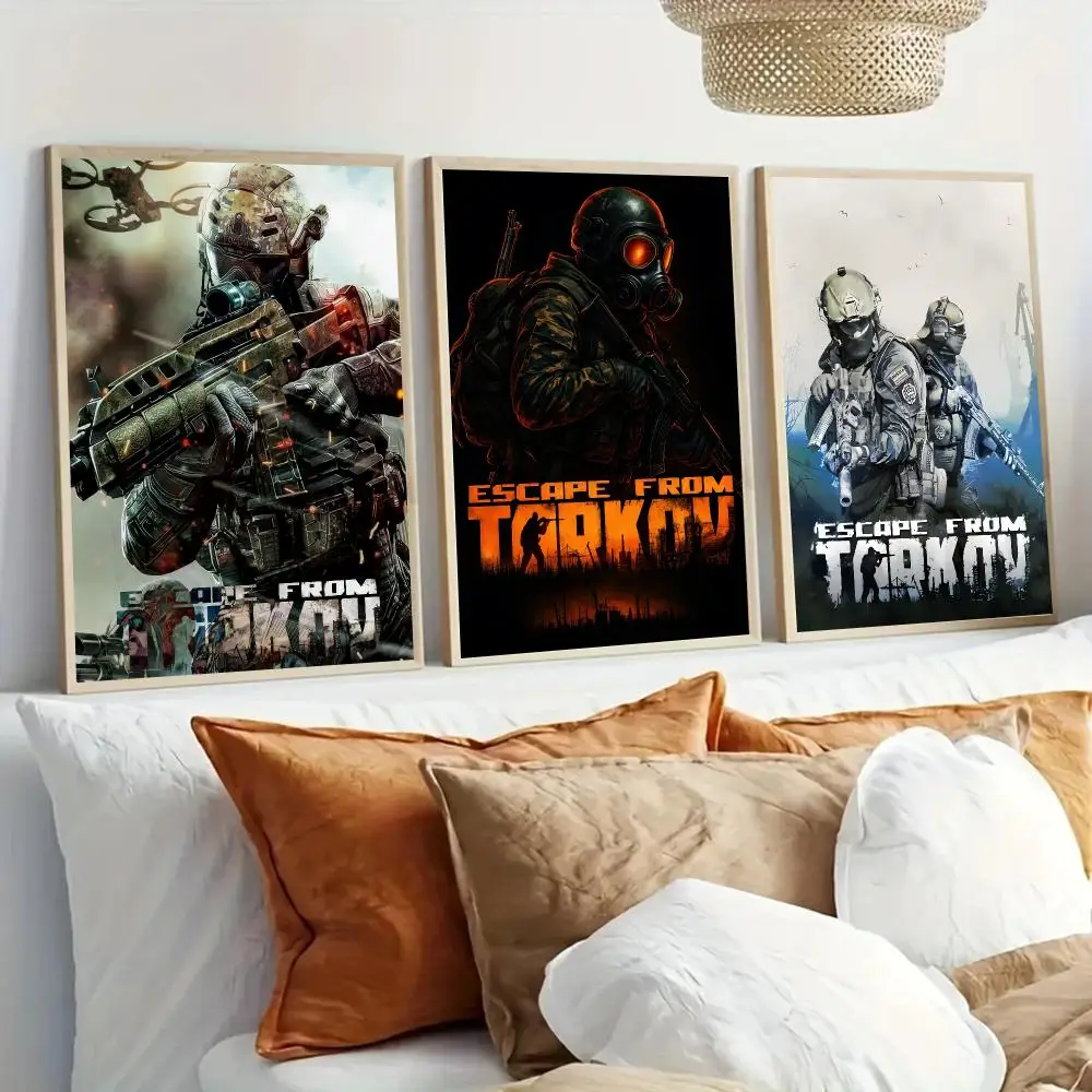 E-Escape from Tarkov Hot Game Poster Modern Home Living Bedroom Bar Hallway Waterproof Wall Art Aesthetic Decor