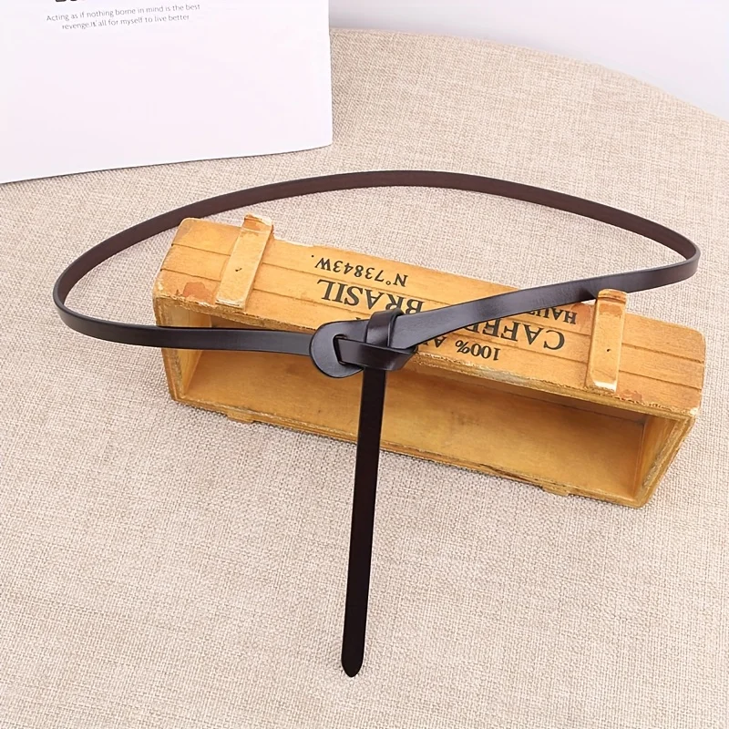 여성용 한국 스타일 얇은 벨트, 패션 매듭 스트랩, 드레스 청바지 여성 액세서리용 조절 가능한 허리띠 벨트