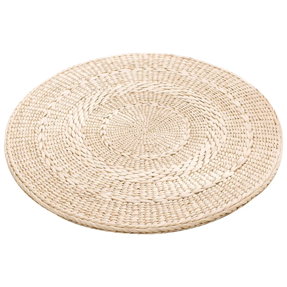 

Thickened Straw Floor Cushion Hand Woven Sitting Pad For Bedroom Yoga Meditation Indoor Outdoor Use Round Braided Mat