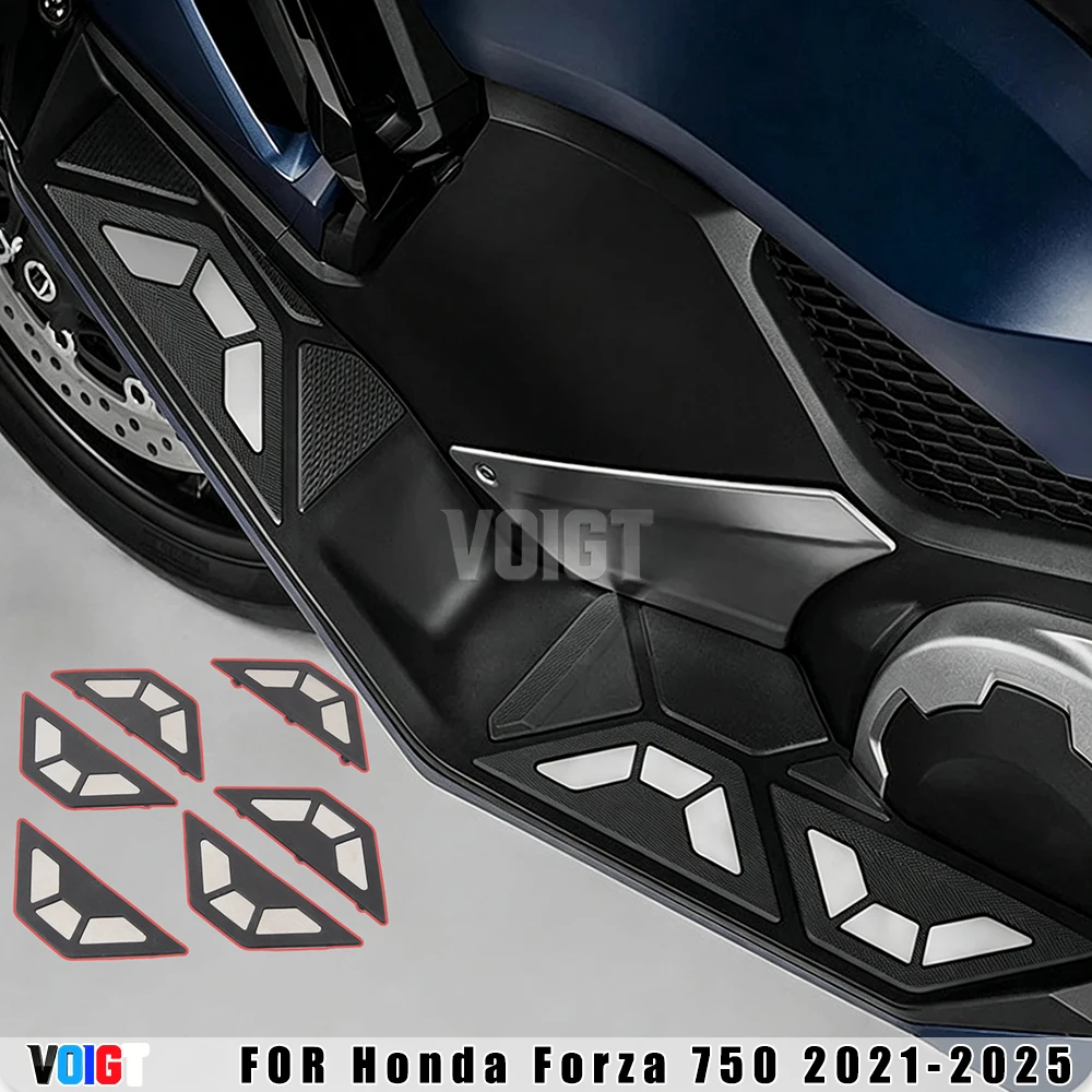 Motorcycle Footrest Footpad For Honda Forza 750 2021-2025 Rubber Non Slip Pedal Cover Comfort Grip Floor Accessories Forza750