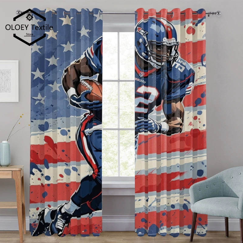 

American Fight for Dreams Print Curtains - Customized Patterns Curtains for Living Room Bedroom Window Drapes Home Decor