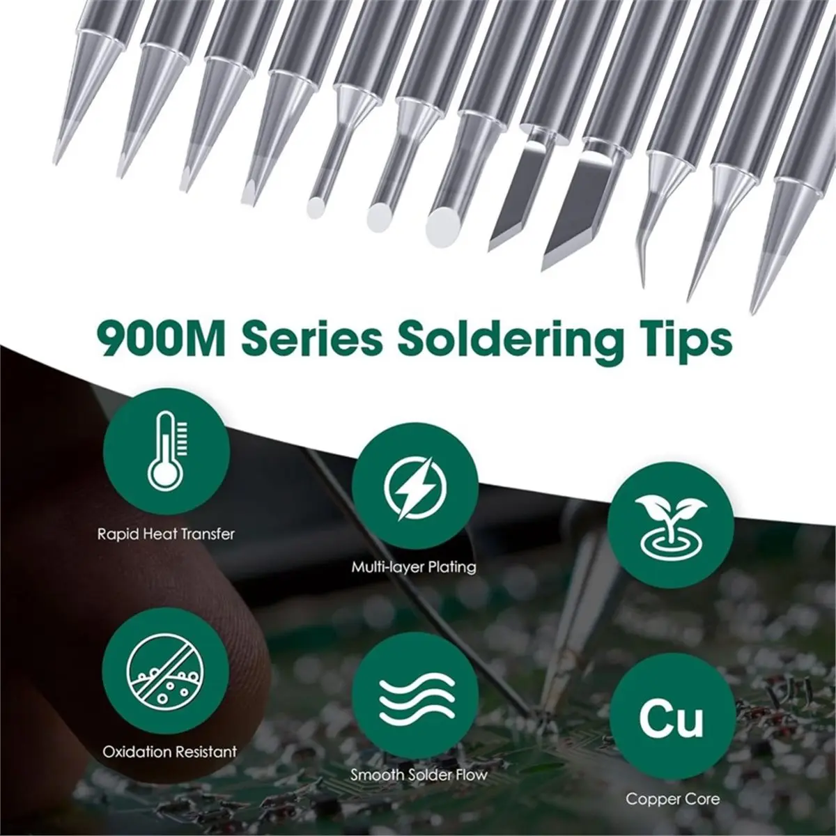 2026 New 12 Pcs 900M Soldering Iron Tips for , , , Quick, , and More - Replacement Solder Tips