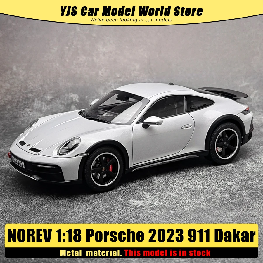 Normv modelo fundido 1:18 porsche 2023 911 dakar veículo todo-o-terreno modelo de carro de metal coleção estática coleção de presentes de feriado