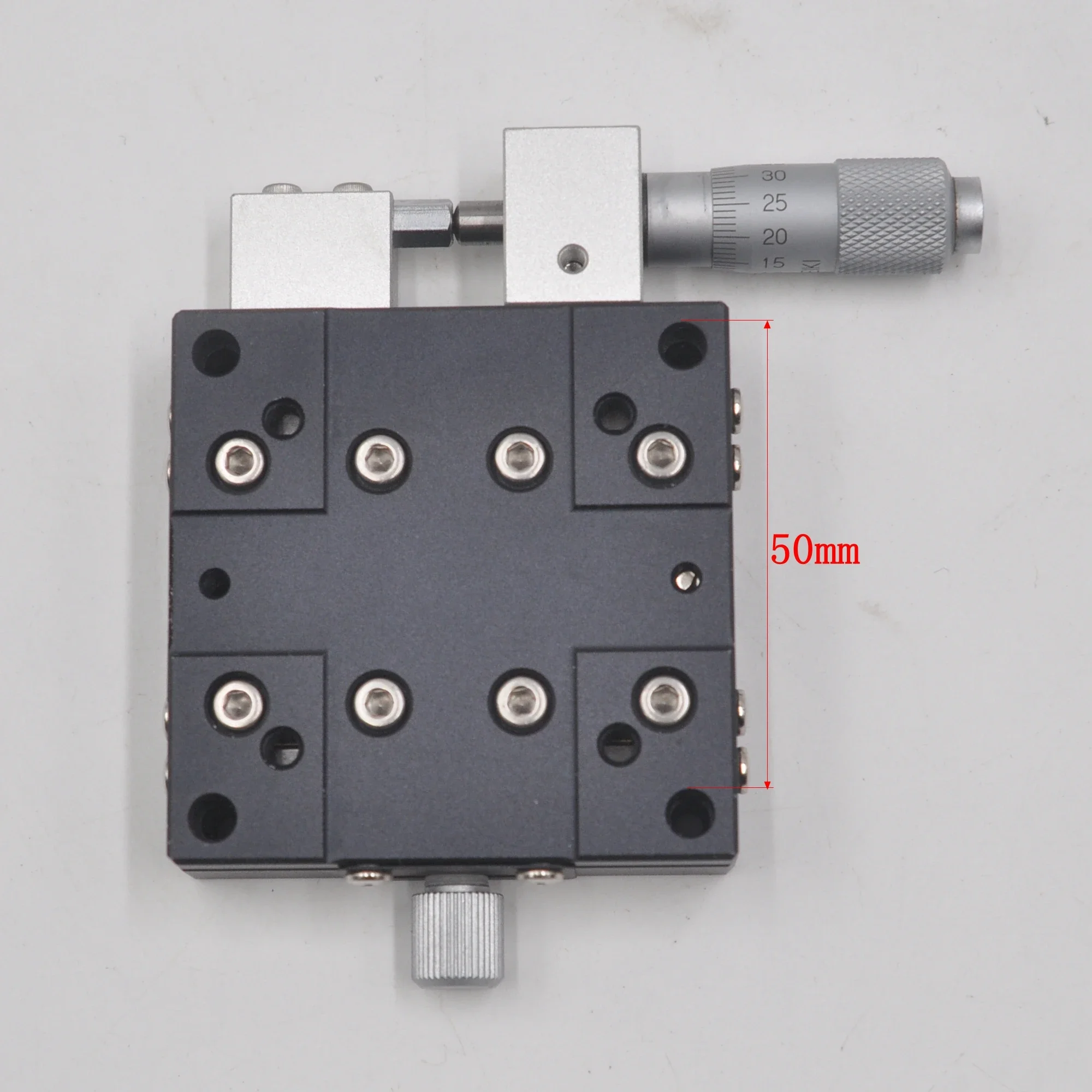 X Trục Y Dịch Chuyển Nền Tảng Trung Máy Có Độ Chính Xác CHUO LS-647-S1 Hướng Dẫn Sử Dụng Quang Tinh Chỉnh Trượt 60*60Mm nhôm