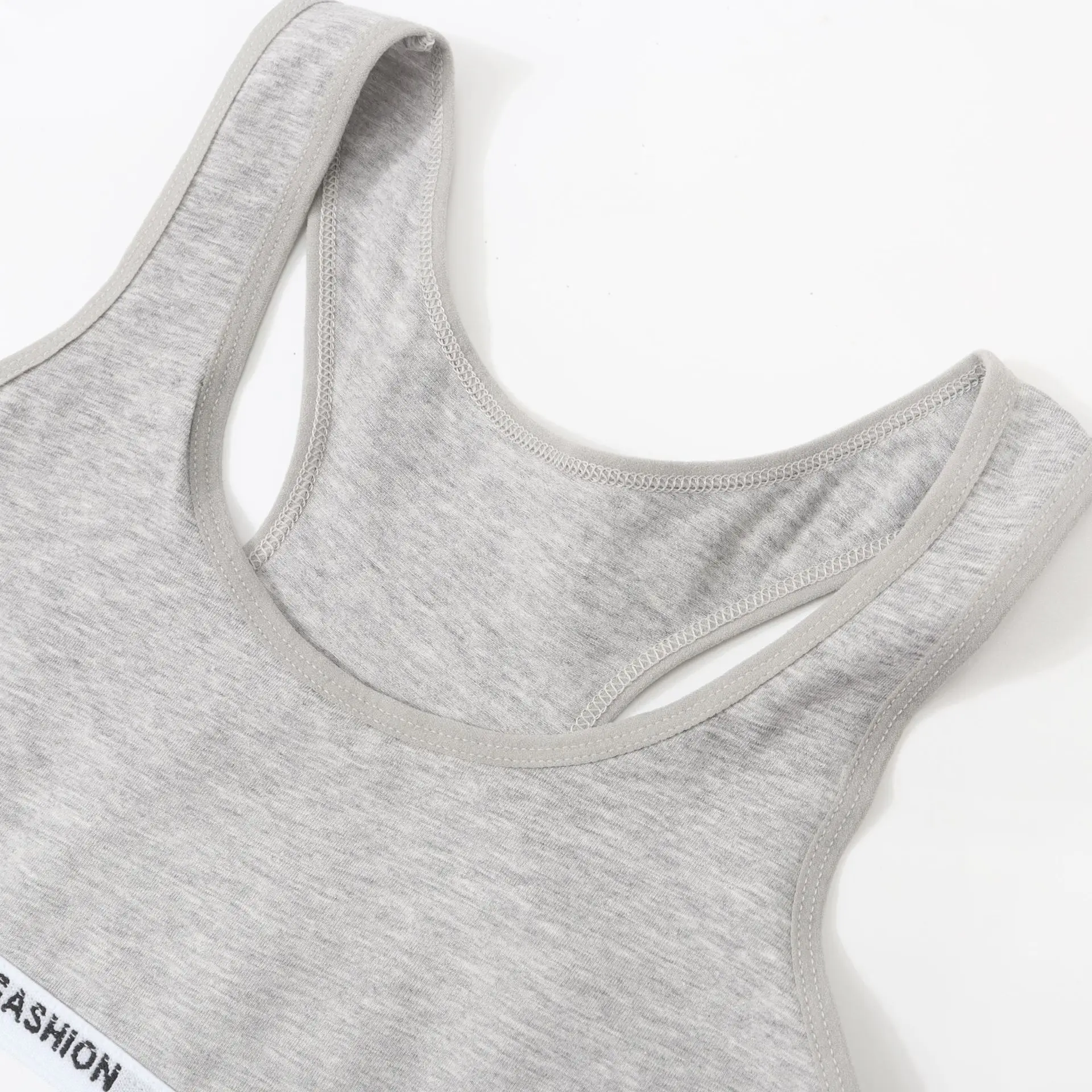 Teenage Girl Vest Underwear Student Solid Color Cotton Vest Simple Printing Soft and Comfortable Lightweight Breathable Bra