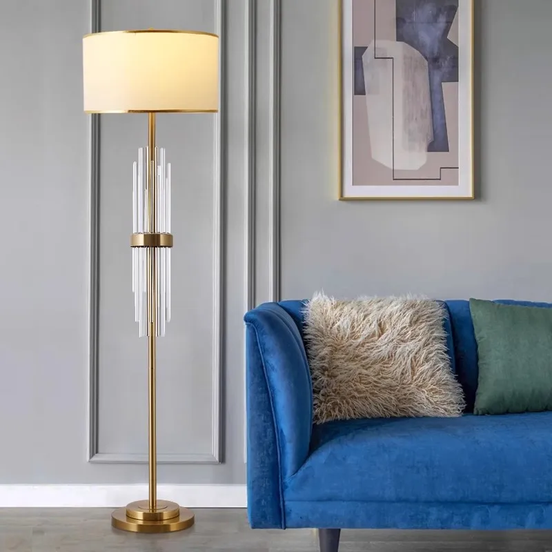 

Nordic postmodern simple light luxury crystal glass creative American desk lamp living room bedroom warm bedside lamp smart