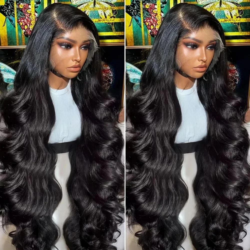 180% 360 13x4 13x6 Transparent Body Wave 30 32 34Inches Lace Front Human Hair Wigs Brazilian Lace Frontal Wigs For Women