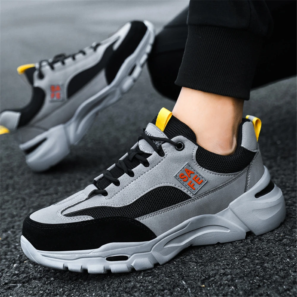 

Men's Bag Steel Head Anti-smashing Anti-piercing Safety Protection Work Boots New Fashion Wear-resistant Labor Insurance Shoes