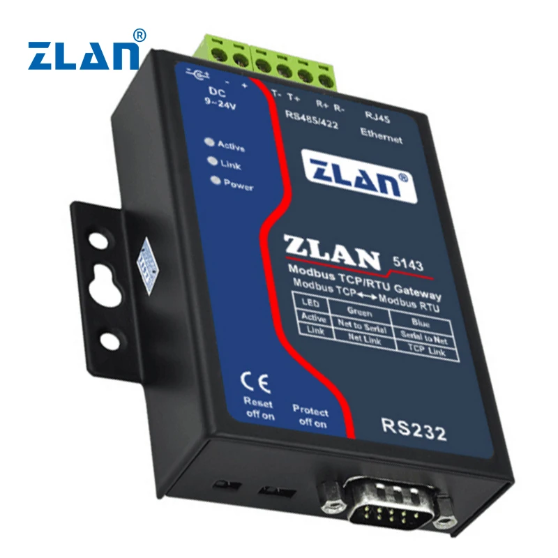 

ZLAN5143 rs232 бод скорость rtu modbus последовательный преобразователь