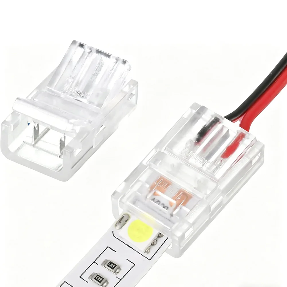 20pcs Solderless 3-Pin LED Strip Connectors For Electrical Lighting Applications Seamlessly With 5V 12V 24V LED Light Strips