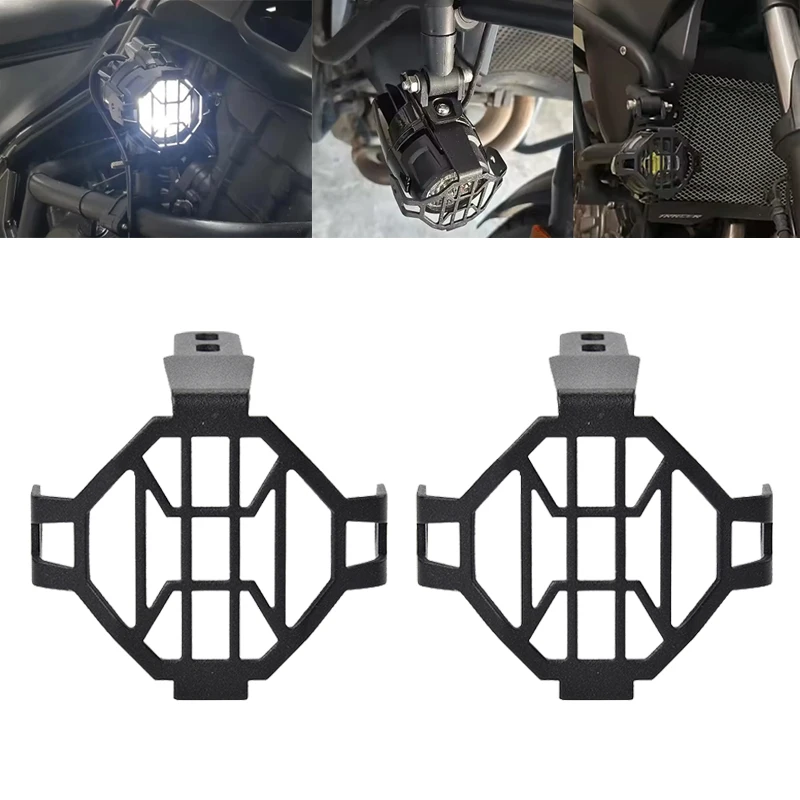 Motorcycle Auxiliary Fog Light Guard Grille Protector Cover LED Spotlight Lamp Mesh Shield For BMW F850GS F750GS F700GS F650GS
