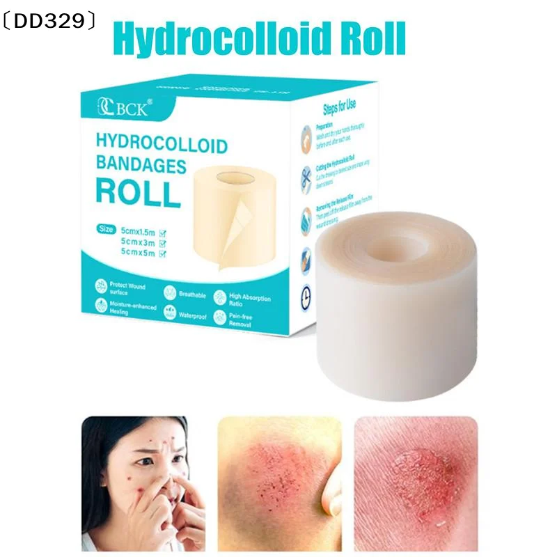 Hydrocolloid Roll For Wound Care Hydrocolloid Patch Bandages With Self-Adhesive Bed Sore Bandages Highly Absorbent 〔DD329〕