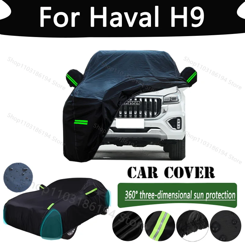 

For Haval H9 Outdoor Protection Full Car Cover Snow Covers Rainwater Sunshine Dustproof Scratches Car Cover