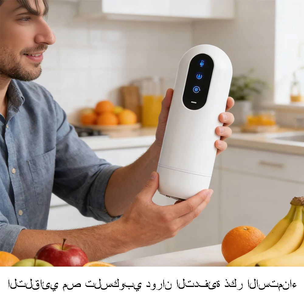 Exprimidor eléctrico portátil de 450 ml de capacidad, licuadora de frutas recargable, mini botella personal, máquina exprimidora para el hogar, para la cocina